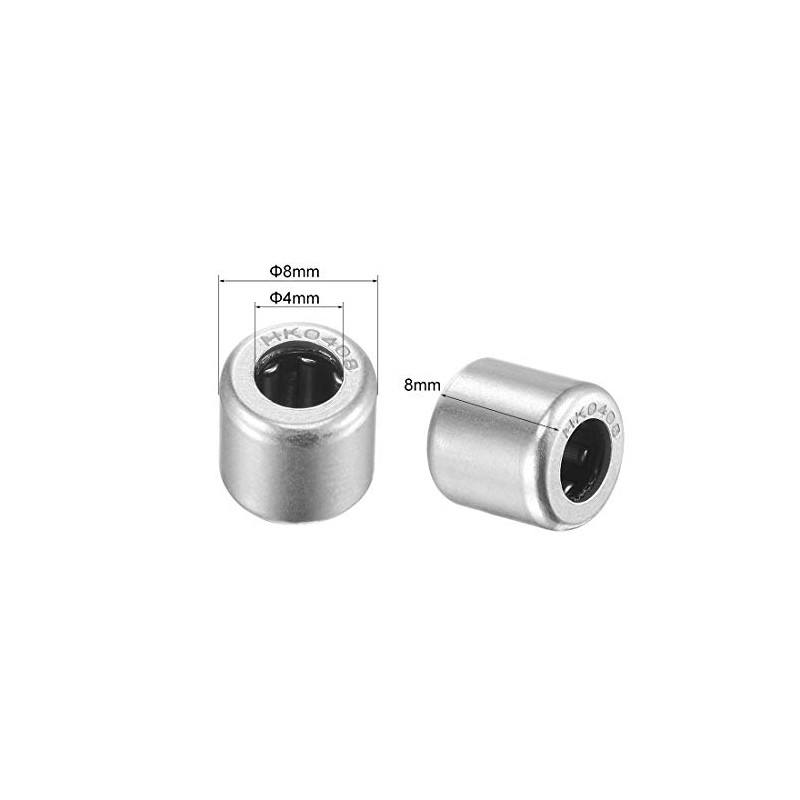 sourcing map HK0408 Needle Bearing 4 mm Bore 8 mm