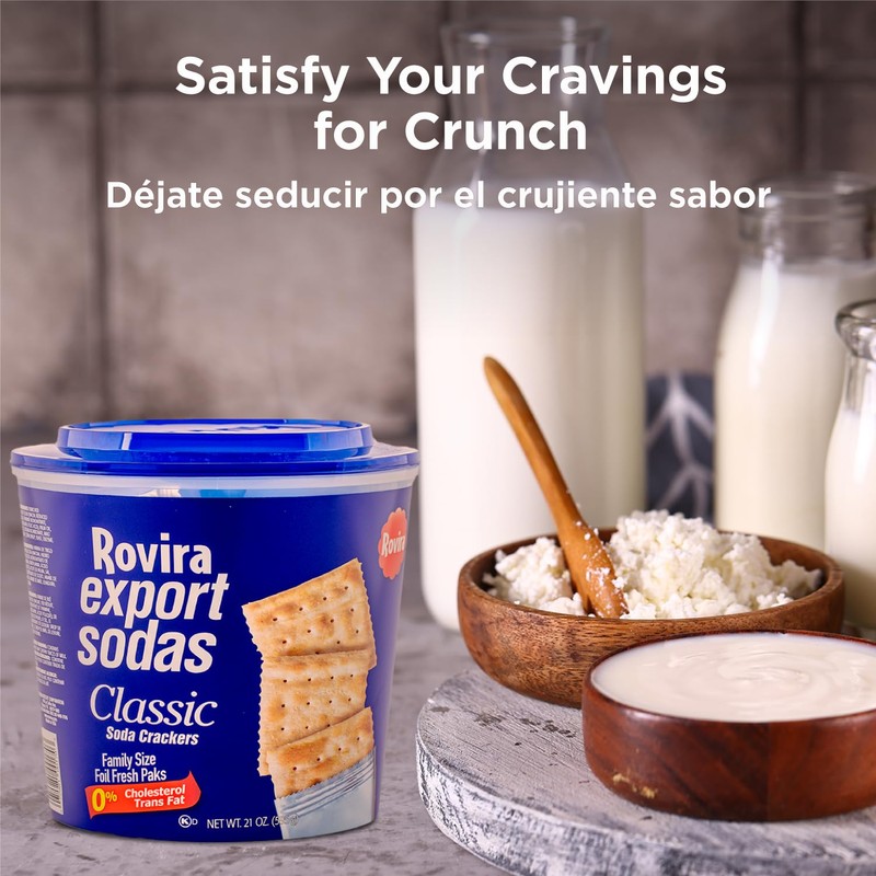 Rovira Export Soda Crackers, 21 oz. Bucket - A Perfect