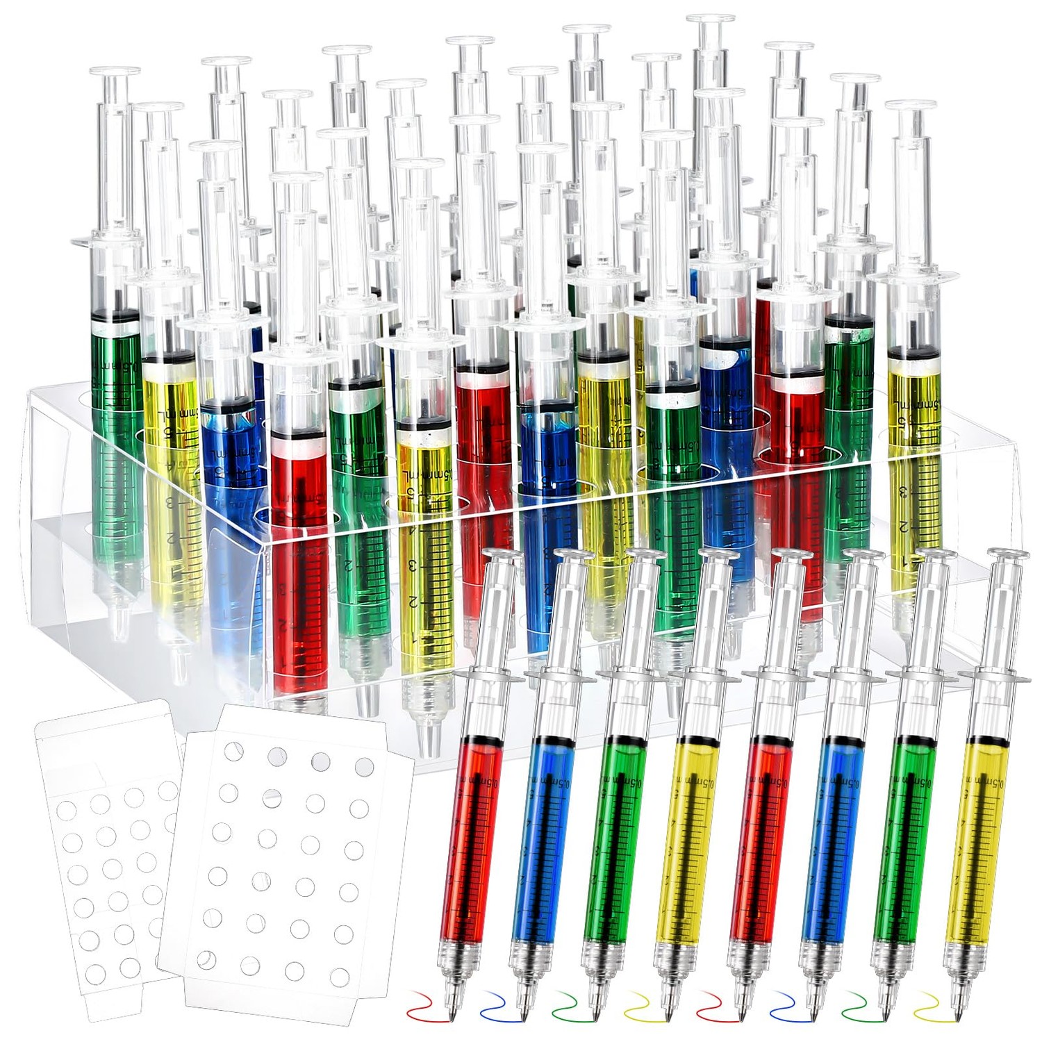 Chiisong 24 Pcs Syringe Pens Retractable Nurse Pens Bulk with Plastic ...