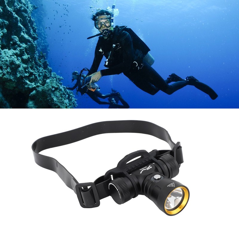 Diving Headlamp 8000LM 3 Lighting Modes 100m Waterproof Aluminum Alloy