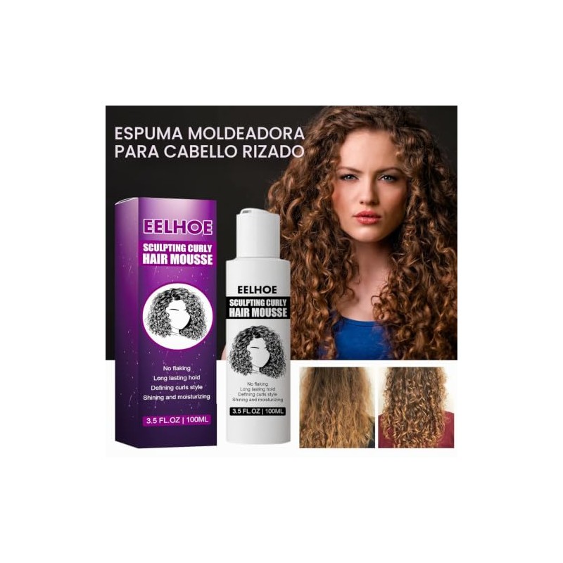 Daconovo, Espuma para Rizos, 100ml, Hidratante y Nutritiva, Definición de