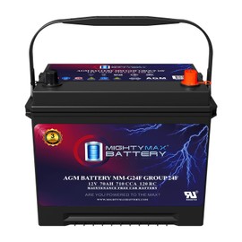 Mighty Max Battery MM-G24F Start and Stop Car BCI Group Size 24F 12V 70Ah, 120RC, 710 CCA Rechargeable AGM Car battery