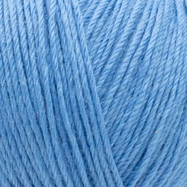 Estako Happy Wool (2 Skeins pack) 40% Merino Wool 20% Cashmere Type Polyamide 40% Acyrlic Fingering weight soft Knitting and Crochet Yarn (2 x 1.76 oz) (2 x 191 yds) (8013 - CornFlower Blue)