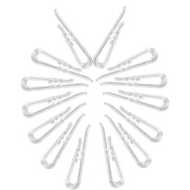 850PCS Clear Alligator Clip with Teeth,Transparent Plasic Shape Clothespings Shirt Fixing Packing Clip for Fabric Ties Socks Pants Shirts or Sewing Room Keep It Flat (850)
