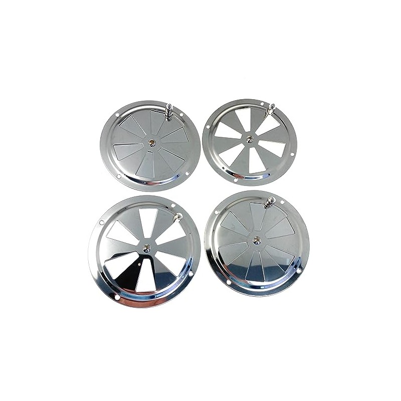 4x Ventilation Rosette Stainless Steel Air Vent Gill Stainless Steel