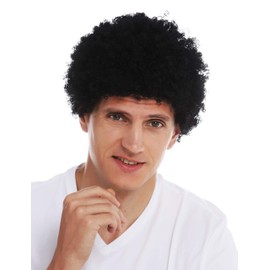 WIG ME UP - MMAM-9M-K01 Women's Men's Carnival Wig Short Density Afro Curly Curly Black