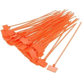 SquarezhenBo 100Pcs Bright Orange Nylon Zip Cable Ties, 6 Inch, Self-Locking, Home/Cable Ties, Accessories and Supplies, Cord Management