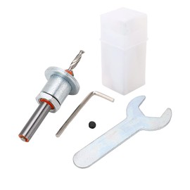 Tissting Countersink Drill Bit with Adjustable Depth Stop, 4 X 10mm Alloy Steel Taper Drill Bit Kit 8mm Round Shank Counter Sinker Drills for Woodworking