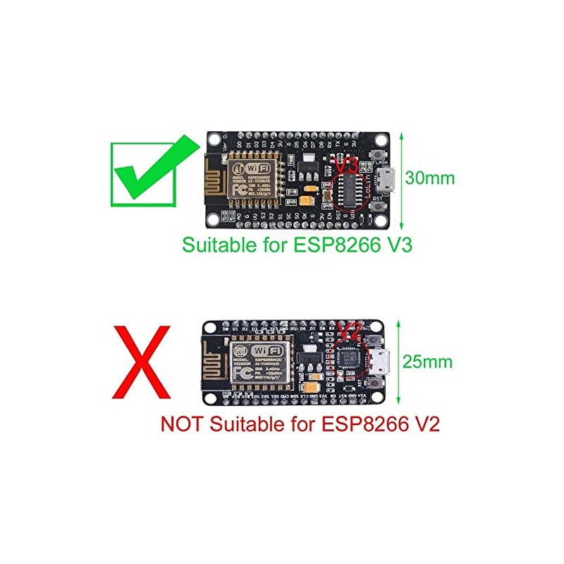 DollaTek 3Pcs Base ESP8266 Testing DIY Board For V3 WIFI