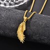 ADMETUS Wing Necklace 925 Sterling Silver Angel Wings Pendant Silver/Gold