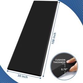 KitchenClouds KitchenClouds Kitchen Mat Cushioned Anti Fatigue Rug 30"x108" Waterproof, Non Slip, Standing and Comfort Desk/Floor Mats for House Sink Office (Black,0.8inch)