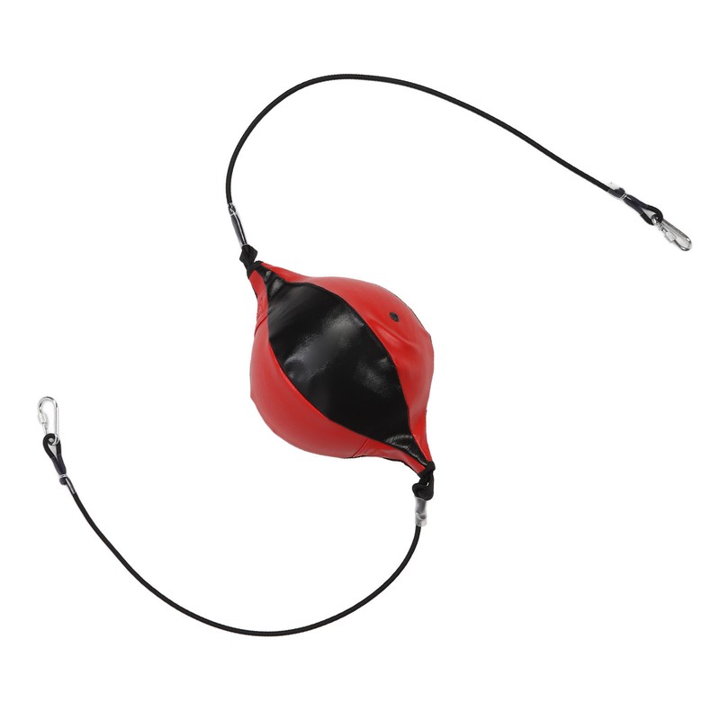 Double End Punching Ball with Adjustable Cord Inflator PU Leather