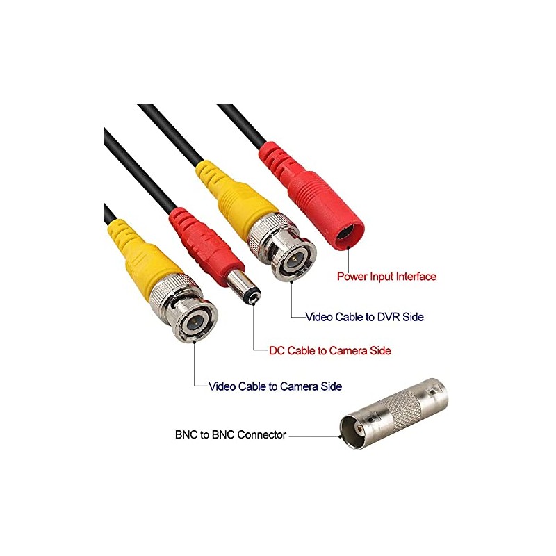 Yeung Qee 50m BNC video power cable security camera Cable