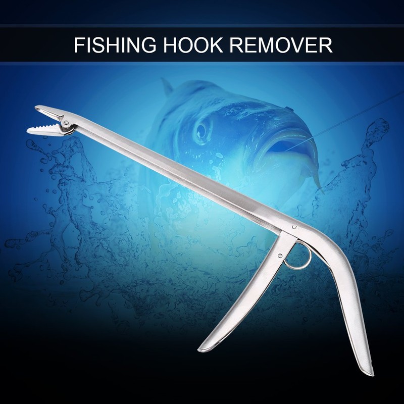 Stainless Steel Fish Hook Remover Pro Fishing Extractor Removing Clamp