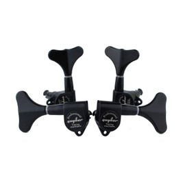 Guyker - Afinadores de bajo guitarra (2R + 2L) - Cabezal de relación 1:17 Sellado Clavijas de afinación de repuesto para guitarra eléctrica de bajo jazz o instrumentos de precisión, color negro