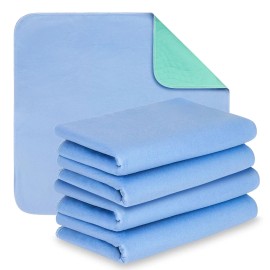 Hearth & Harbor Reusable & Washable Incontinence Bed Pads,34" x 36", 4 Pack
