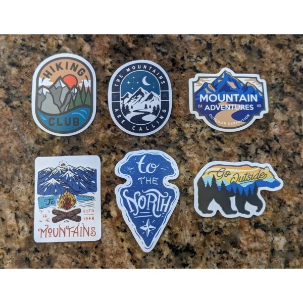 A set of Camping Outdoor Sticker Decals