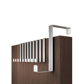 Menz Over Door Hanger – 10 pcs. in Silver - Coat Hooks 3.6 cm (1.4") + 4.1 cm (1.6") - Over Door Hook for Hanging Clothes, Coat Rack
