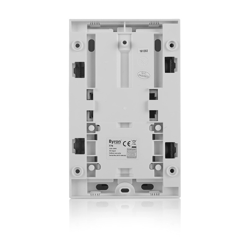 Byron DBW-23081 Classic Doorbell-Integrated Transformer-80 dB, White