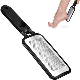 FOLAI Foot File Callus Remover Stainless Steel Hanging Type Callus Removal Callus Elimination Scraping Professional Foot File Safe and Efficient Micro Cutter Heel Clean Travel For Dry and Wet Feet