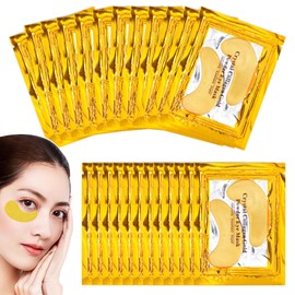 Under Eye Patches 24 Pairs, 24K Gold Eye Mask Gel Under Eye Mask for Eye Skin Care