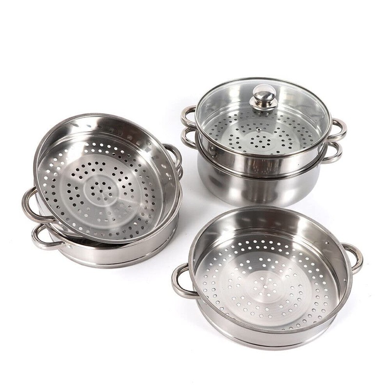 Stainless Steel Steamer, 5 Tier 26cm Steamer Cooking Steam Pot