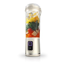 Ninja Blast Portable Blender, Cordless, 18oz. Vessel, Personal Blender For-Shakes and Smoothies, BPA Free, Leakproof-Lid and Sip Spout, USB-C Rechargeable, Dishwasher Safe Parts, Vanilla Bean, BC151VB