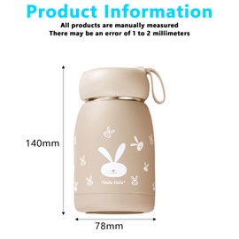 GBKDQQ 320 ml Thermos Flask, Thermos Flask Baby On the Go Vacuum Insulation Cup Thermos Flask Stainless Steel for Children with LED Temperature Display Vacuum Drinking Bottles Ideal for Heat and Cold,