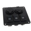 Car Marine 3+2combination LED Single Rocker Green Light Switch+Car Charger