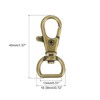 sourcing map 10Pcs Swivel Clasps, 0.51 Inch D Ring Lobster