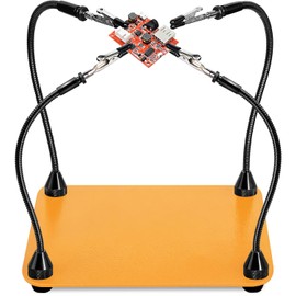 KLSKKJ Magnetic Helping Hands Soldering Station, Third Hand Soldering Tool 4 Flexible Arms Solder Holder Helping Hand for Electronic Repair Soldering Jewelry Crafts