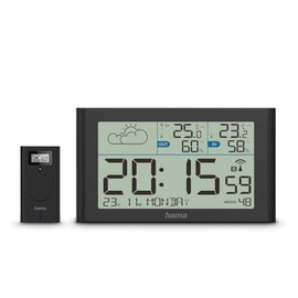 Wetterstation "Sylt", mit Außenfühler, Funk, Wecker, schwarz