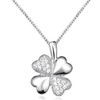 Materia Women's Clover Pendant 925 Silver - Talisman Lucky Charm