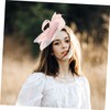Healeved Gauze Fascinator Hat with Flower Detail for Women Elegant