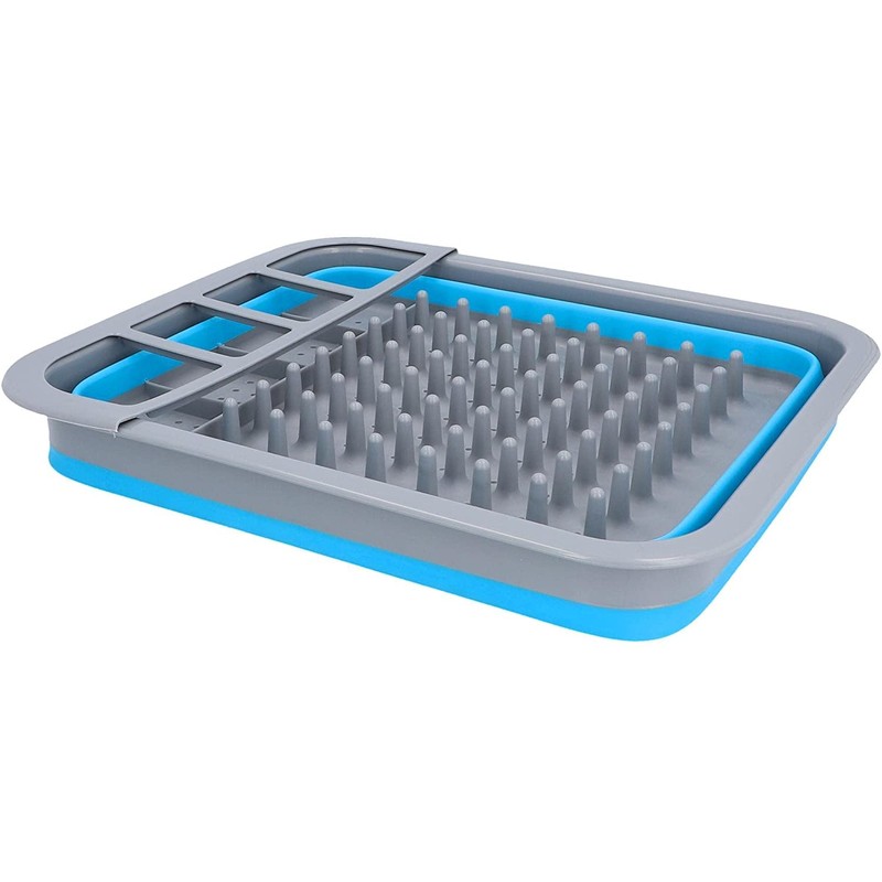 cartrend Caravan Dish Drainer Foldable Dish Drainer Plate Glasses Cup