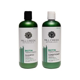 Mill Creek Botanicals Biotin Shampoo and Conditioner Hair Growth Bundle