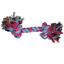 Fancy Pets Juguete de Hueso de Hilo para Perro, Resistente, Algodón, para Higiene Dental y Entretenimiento, 25 cm, Colores Surtidos