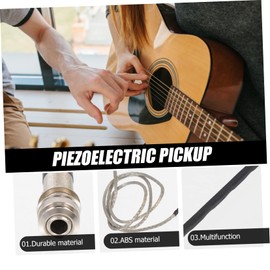 Totority Guitar Pickup, Ukulele Pickup, Musical Instrument Pickup, Ukulele Piezo Pickup, Guitar Sound Transducer, Microphone Amplifier, Iron, Silver