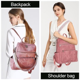 CTTOVIS Backpack Purse for Women Pu Leather Travel Backpack Fashion Designer Shoulder Bag Ladies Convertible Handbags