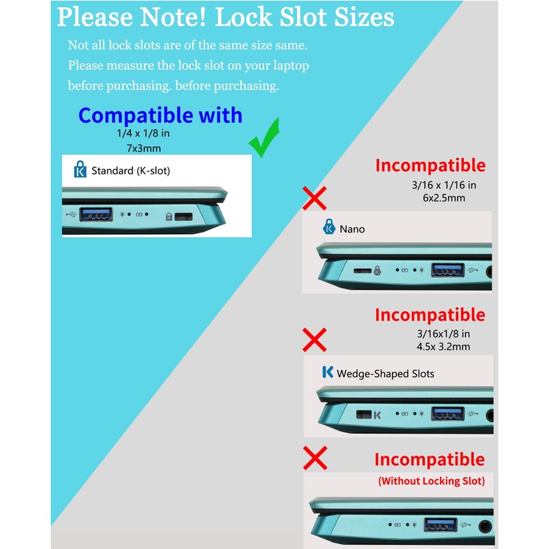 CaLeQi Combination Security Lock Cable for Notebook Laptop Pc Computer