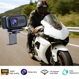 OBEST Motorcycle Dash Cam, Motorcycle Riding Recorder for Electric Vehicle, Bicycle, 1080P Dashcam with 120° Wide Angle, IP65 Waterproof, G-Sensor, Dashboard Camera Loop Recording