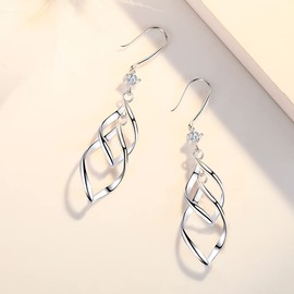 BSTGFTF Sterling Silver Dangle Earrings For Women