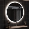 ROOMTEC 32" Round LED Bathroom Mirror, Wall-Mounted, 3-Color Dimmable, IP54