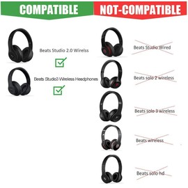 Ohrpolster aus Memory-Schaum für Studio 3 & Studio 2.0 kabelgebundene / kabellose Bluetooth-Headset, Over-Ear-Kopfhörer (grau)