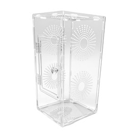 Jumping Spider Terrarium - Clear Spider Habitat Small Reptile Enclosure,Breathable Secure Mantises Feeding Accessories for Adults Boys Teen Family Girls