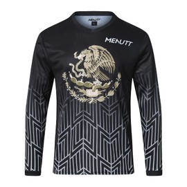 MENUTT Racing Men's Long Sleeve Off-Road Mexico Jersey Mountain Bike MTB Jersey Downhill&Motocross Shirts