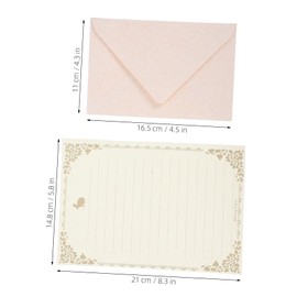 STOBAZA 2 Sets Invitation Envelopes Letter Paper Set Vintage Paper Stationery Supplies Kit