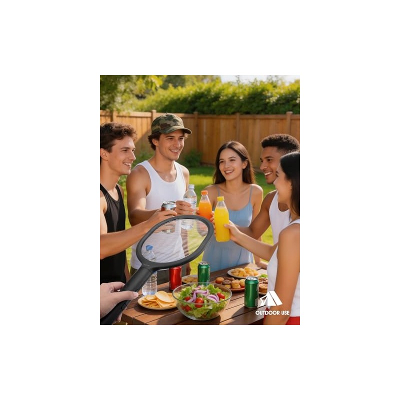 Faicuk Bug Zapper Racket Battery-Powered Single-Layer Grid Fly Swatter for