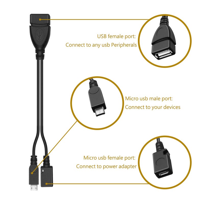 DSYJ DSYJ-D0000101 Micro USB Host OTG Cable with Micro USB
