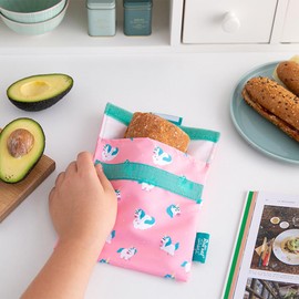 Roll'eat ®- Snack'n'Go Mr. Wonderful | wiederverwendbare und umweltfreundliche Snack-Tasche, BPA-frei, Unicorn